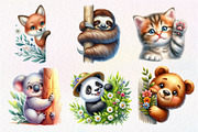 Animal Peeking Around Corner Clipart, an Illustration by Dream Creation (Thumbnail 3 of 7)