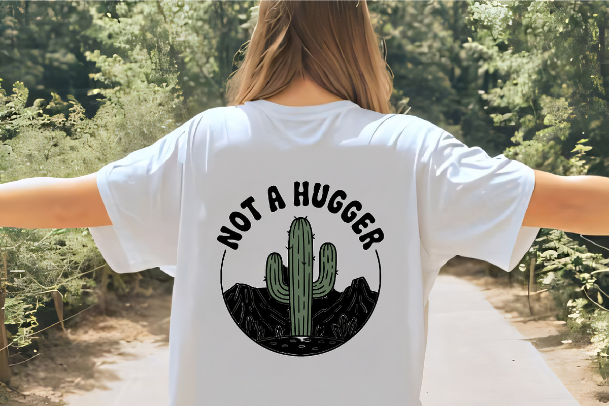 Not a hugger cactus desert funny gra, an Illustration by CrexoraLab (Photo 2 of 4)