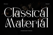 Classical Material CalligraphicSerif, a Serif Font by 177Studio (Thumbnail 1 of 8)