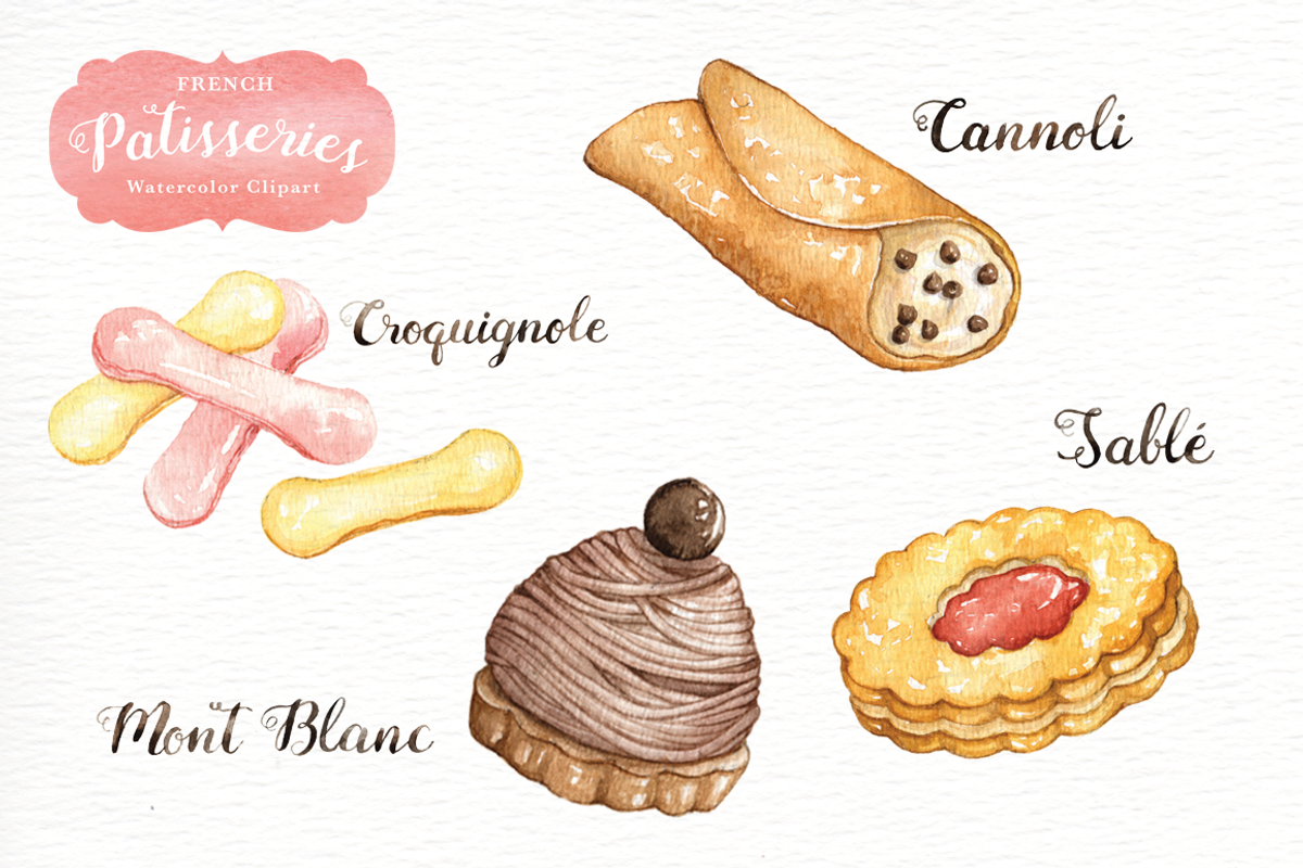 French Patisseries Hand Painted, an Illustration by everysunsun (Photo 4 of 4)