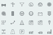 Cars & Transport Line Icons, an Icon by brandcut (Thumbnail 2 of 4)