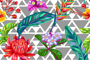 Patterns With Thailand Flowers.