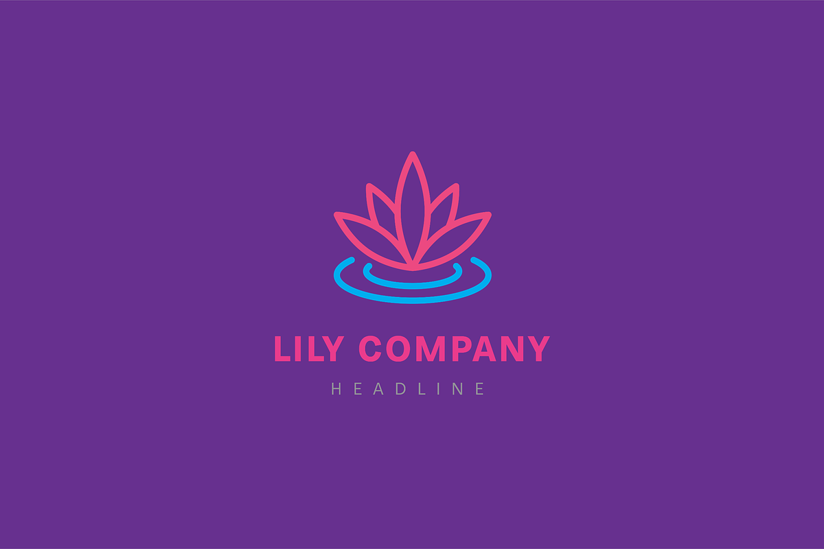 Lily logo template., a Branding & Logo Template by Anton Akhmatov (Photo 2 of 3)