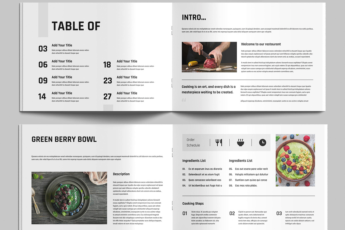 Classic And Modern Recipes Book, a Brochure Template by MightyDesign (Photo 3 of 9)
