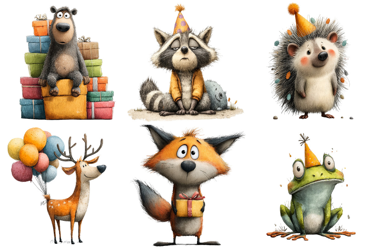 Woodland Birthday Clipart, an Illustration by Sublimation Artist (Photo 5 of 7)