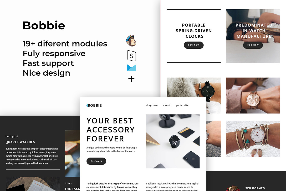 Bobbie – Responsive Email template, an Email Template by ThemesCode