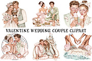 Valentine Wedding Couple Clipart, an Illustration by OK Design (Thumbnail 2 of 6)