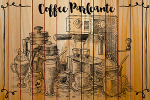 Watercolor Coffee Black Parleante