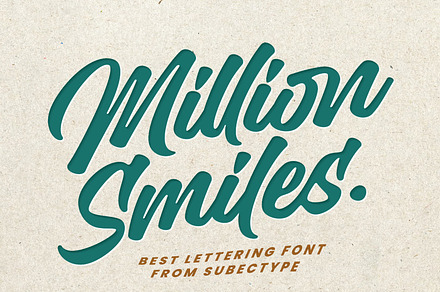 Million Smiles - Lettering Font