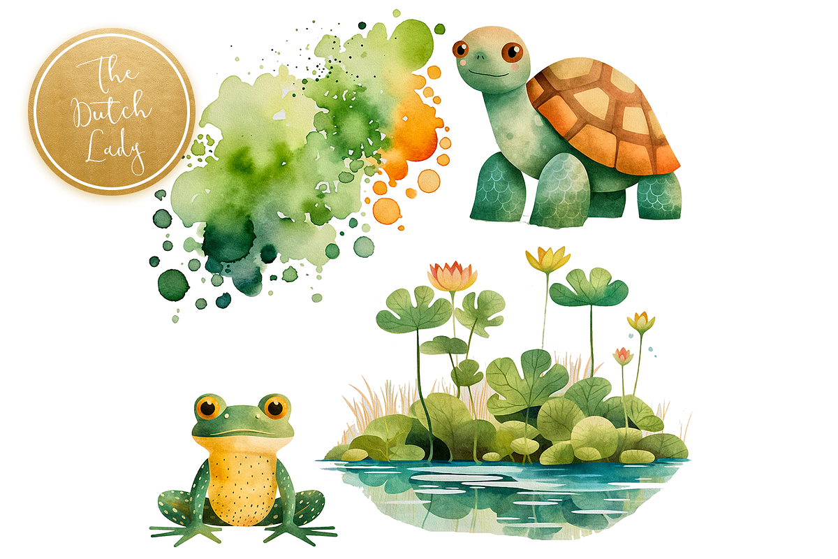 Cute Jungle Clipart Set, an Animal Illustration by The Dutch Lady Designs
