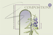 OLIVE - watercolor set, an Object Graphic by Collection by VY (Thumbnail 5 of 14)