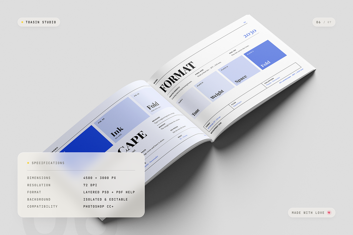 A4 Landscape Magazine Mockup, a Books & Magazine Mockup by Toasin Studio (Photo 6 of 7)