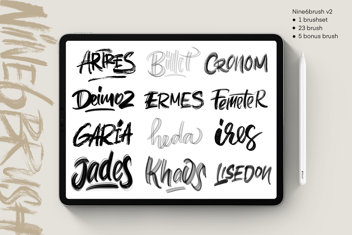 SALE Nine6brush v2 Procreate, a Brush Add-On by D&K Project (Photo 5 of 8)