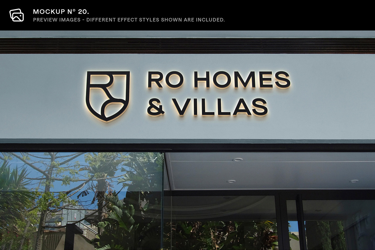 30 Signs & Facade Logo Mockups - V4, an Advertising Mockup by Asylab (Photo 27 of 38)