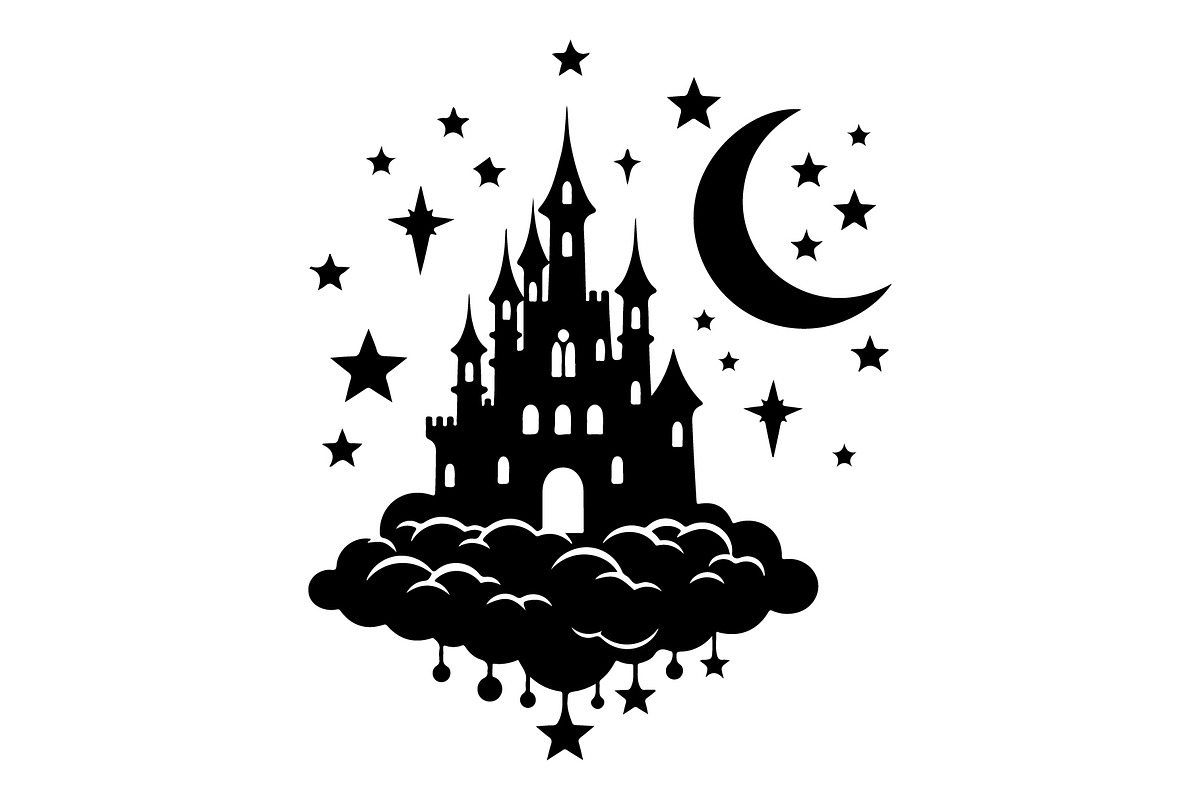 Fantasy Castle Cloud Moon Bundle, an Object Illustration by Gaye Art (Photo 13 of 30)