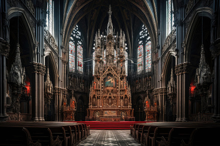 Interior of St. Vitus Cathedral, Pra, a Photo by Iftikhar Alam
