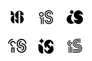 Set Of Letter IS Logos