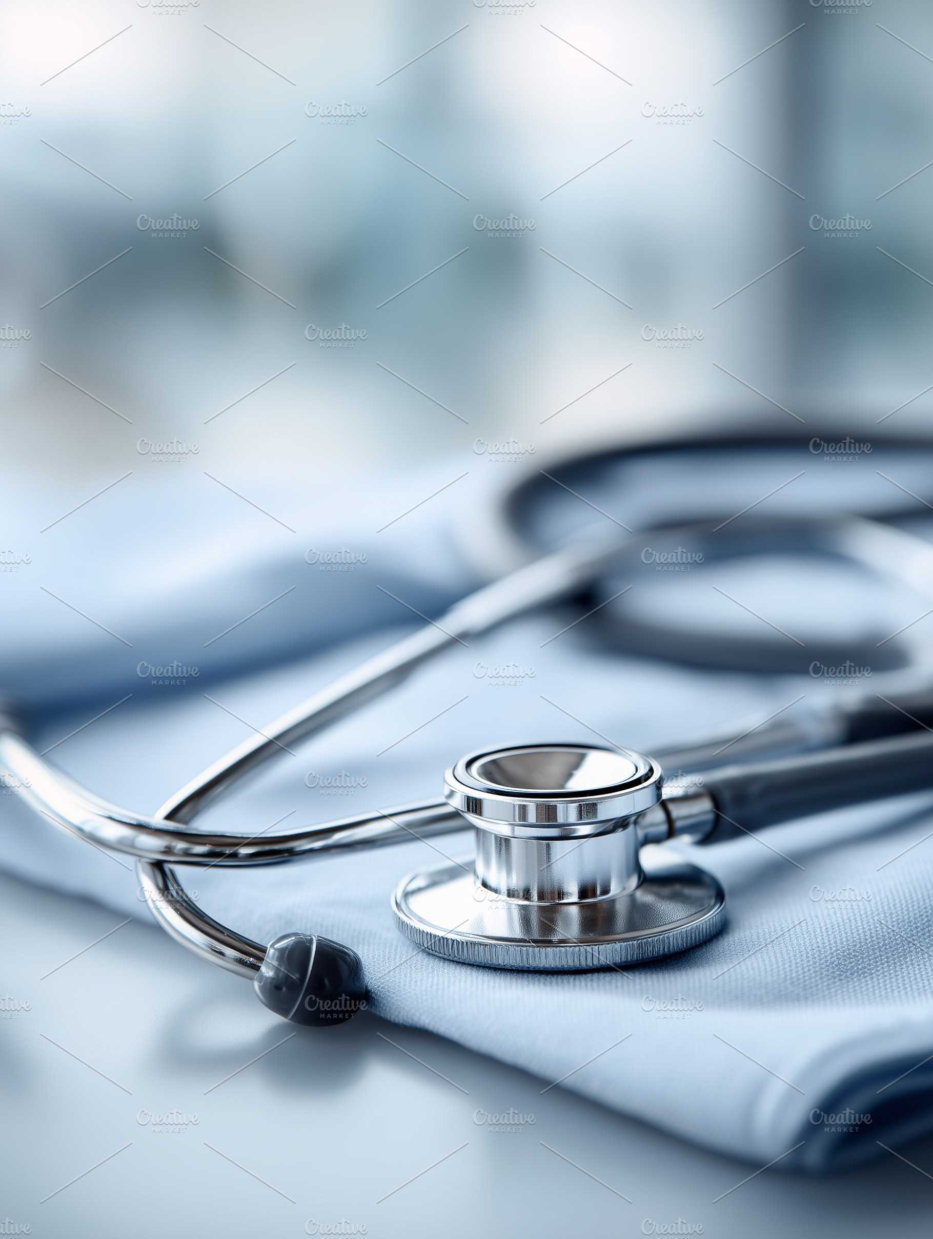 Close up of a medical stethoscope, a Health & Medical Photo by MistyDay
