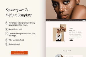 Spa Salon Squarespace 7.1 Template