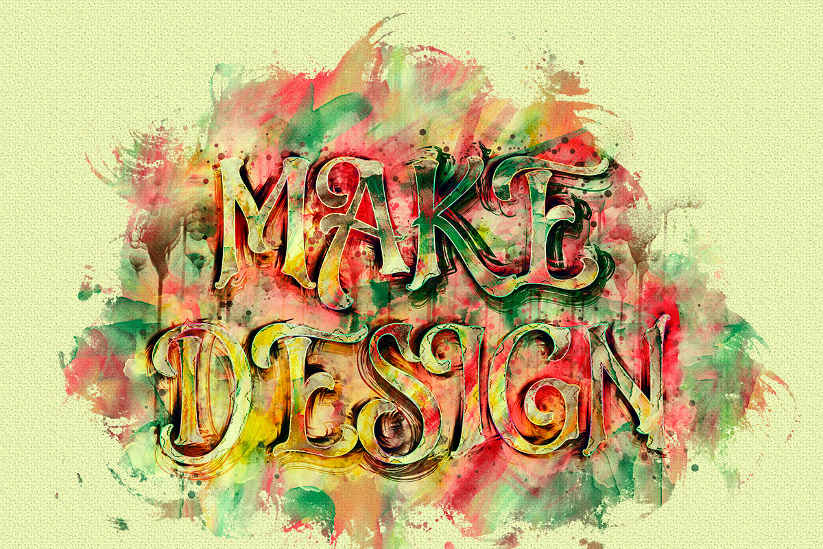 Watercolor Text Paint Plugin, an Action Add-On by MRI STUDIO (Photo 2 of 20)