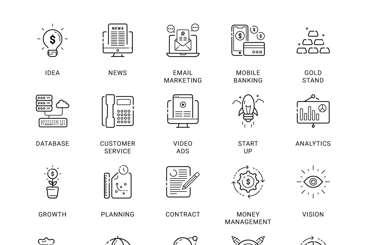 320 Business Concept icons, an Outline Icon by vectorstank (Photo 5 of 5)