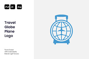 Travel Globe Plane Logo, a Branding & Logo Template by Luxury Logos