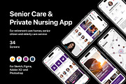 Senior Care & Private Nursing App, an UI Kit Template by flr.24 (Thumbnail 1 of 2)