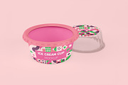 Ice Cream Cup Mockup, a Packaging Mockup by Qaleb Studio (Thumbnail 1 of 3)