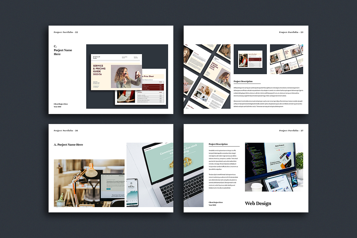 Minimal / Portfolio | Canva, PPTX, a Brochure Template by ArtisticLand (Photo 10 of 18)