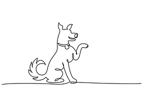 Single continuous one line drawing, a Seasonal Illustration by Valenty