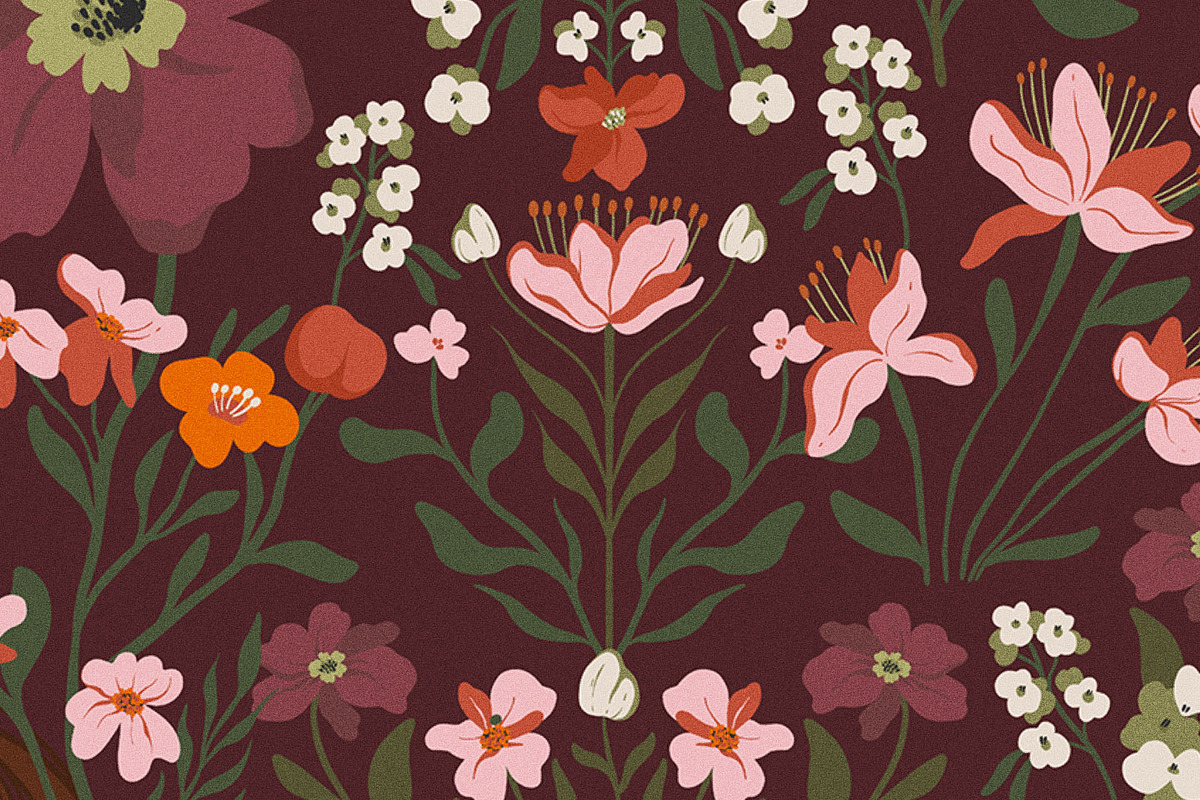 Art Nouveau Botanical Flower Pattern, a Pattern Graphic by likorbut (Photo 12 of 12)