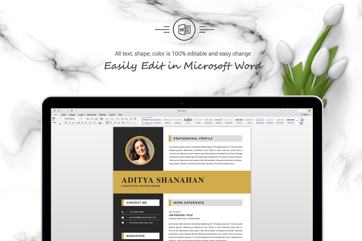 Resume Template, a Resume Template by ResumeInventor (Photo 5 of 6)