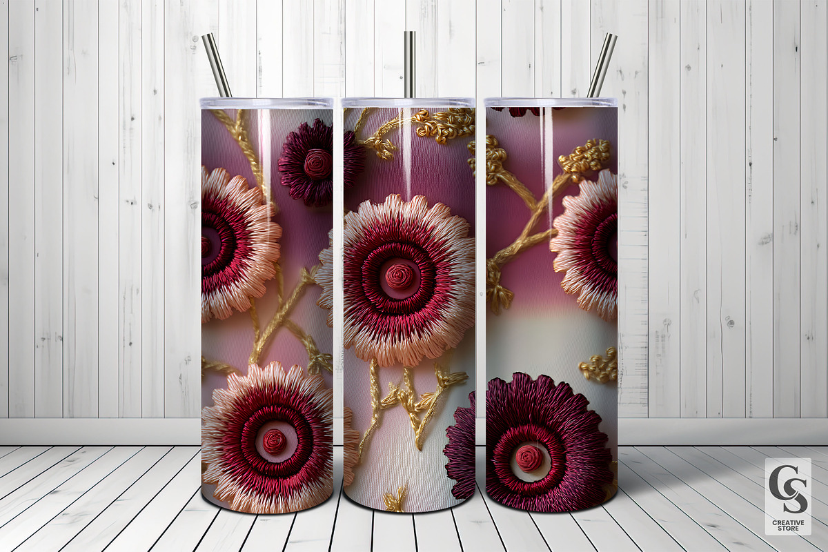 Gear Floral Embroidery Pattern, a Pattern Graphic by Creative Store (Photo 5 of 5)