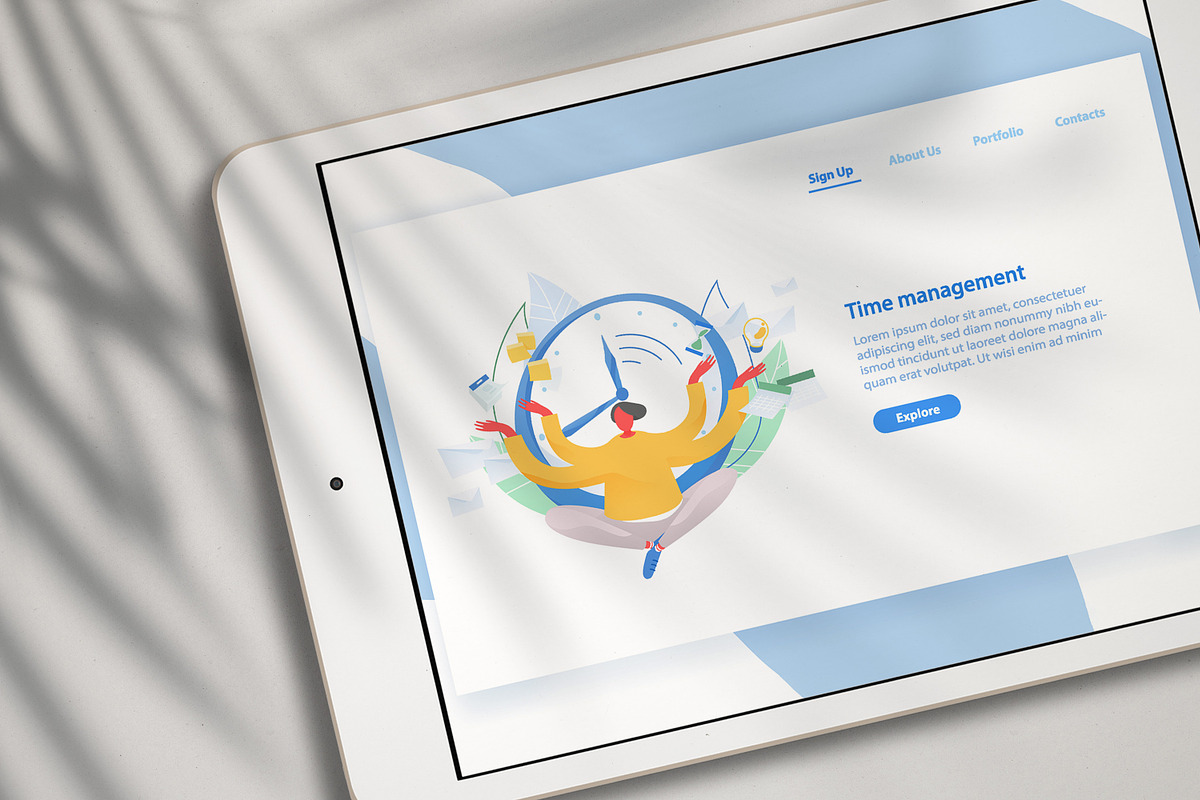 Time management concept banner, a Work Illustration by Good Studio (Photo 3 of 3)