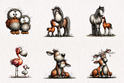 Mom Baby Animals Clipart PNG Set, an Illustration by CreationArt (Thumbnail 3 of 7)