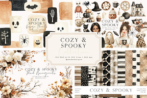 Cozy & Spooky Collection, a Seasonal Illustration by PeDe Designs