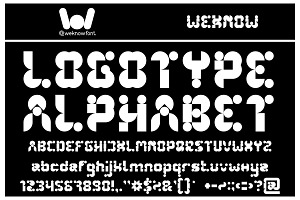 logotype Alphabet font, a Font by weknow
