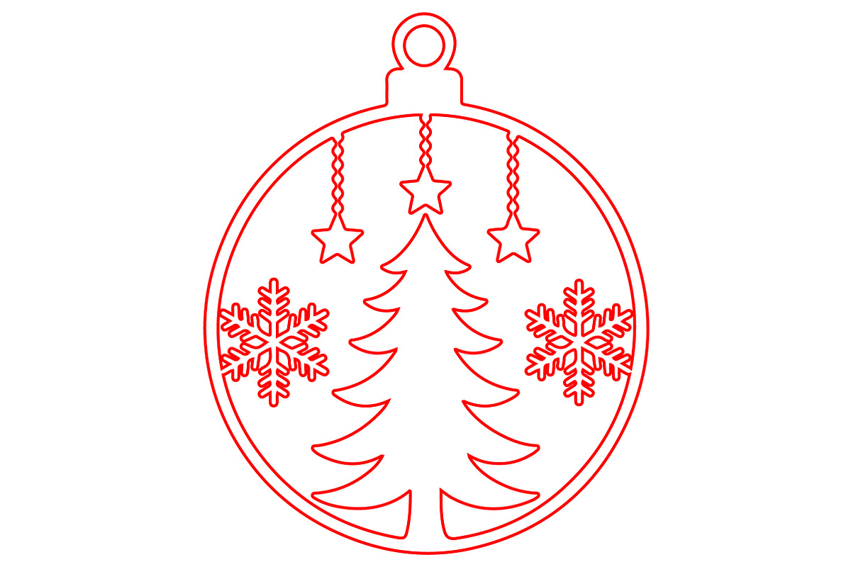 Christmas Tree Snowflake Ornament, a Seasonal Illustration by Craft Nest (Photo 3 of 3)