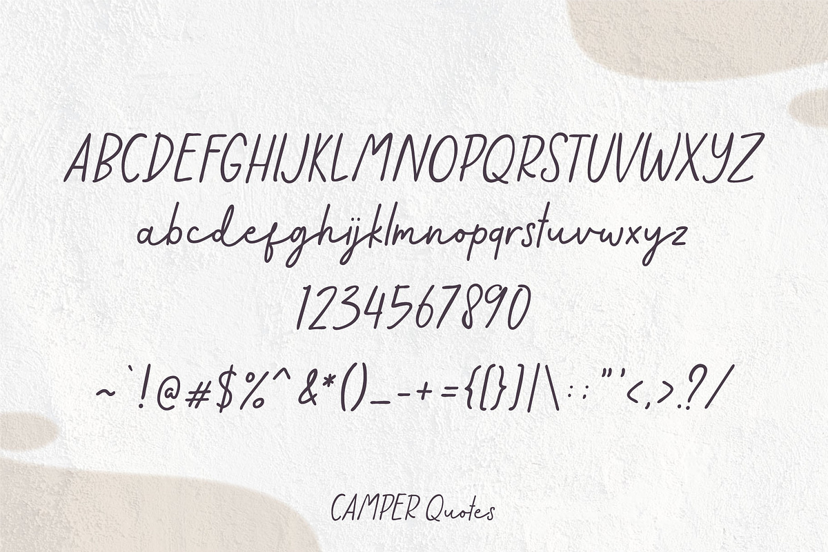 Camper Quotes, a Script Font by Drizy (Photo 7 of 8)