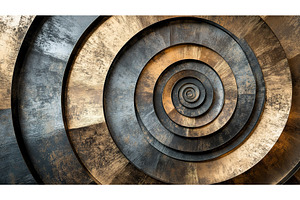 Abstract spiral pattern with metal, an Illustration by Lermont51