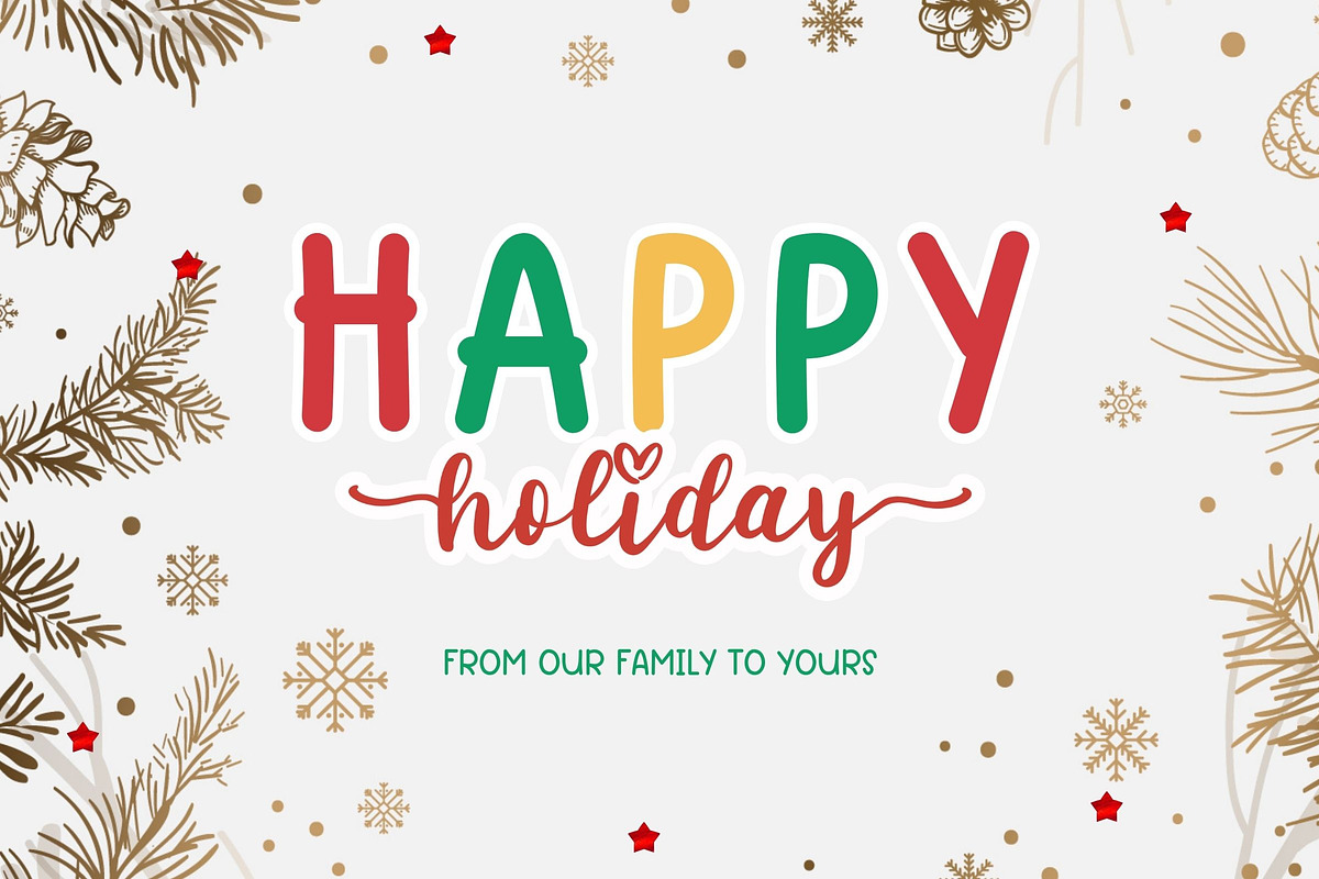 Family Christmas Font Duo, a Script Font by AnningArts (Photo 2 of 11)
