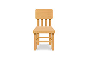 3d Wooden Table and Chairs Set., an Object Graphic by Vector and Templates (Thumbnail 2 of 2)