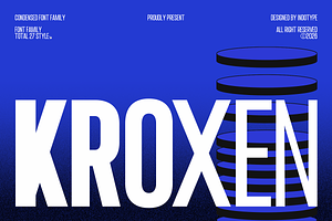 Kroxen - Condensed Font Family, a Sans Serif Font by Indotype Foundry