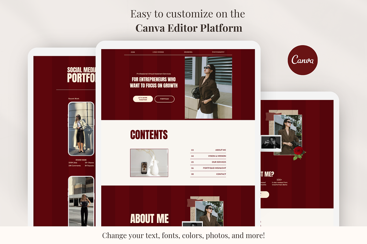 Virtual Assistant Website Template, a Landing Page Template by GlamWebDesigns (Photo 2 of 8)