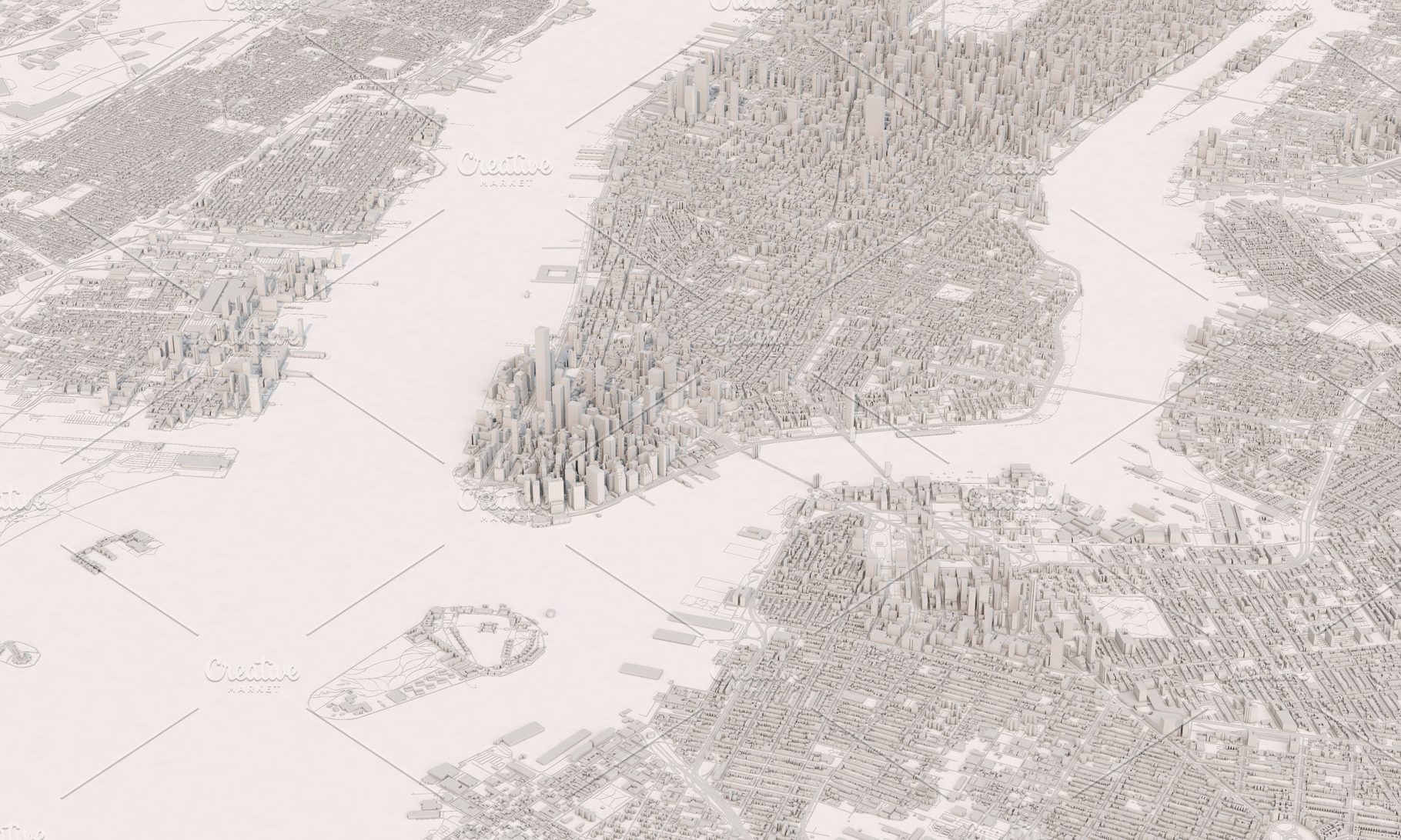 New york city 3d map containing new york, nyc, and america, an Architecture Photo by ink drop