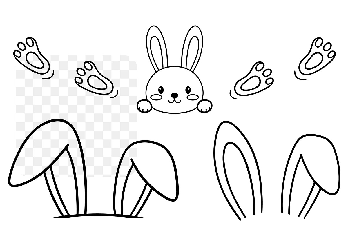 Easter Bunny SVG Clipart Bundle, an Animal Illustration by Unique Design Team (Photo 2 of 3)