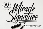 Miracle Signature | Handwritten Font, a Handwritten Font by Aveni Letter Type (Thumbnail 1 of 12)