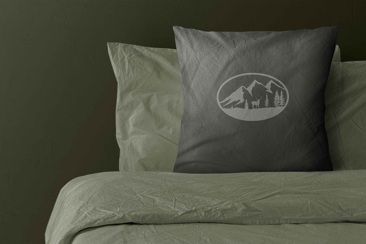 Mountain Scenes Silhouettes Vector 5, an Object Illustration by Seaquint (Photo 4 of 5)