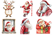 Funny Christmas Santa Clipart Bundle, an Illustration by Daily.Designs (Thumbnail 3 of 5)