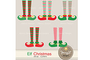 Elf Feet Christmas Clipart, an Illustration by JennyL Designs (Thumbnail 1 of 3)